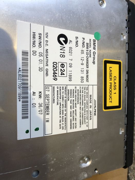 Bmw Seria 5 E60 E61 Zmieniarka Wkład Alpine