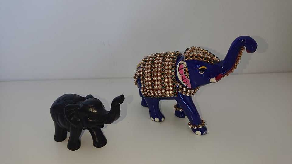 Estátuas Antiguidade de Elefantes artesanais Indianos