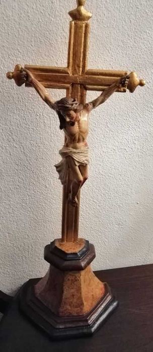 Arte Sacra Calvário de Cristo Talha dourada - Início séc. XX