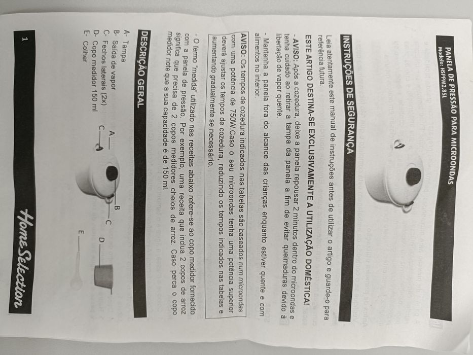 Panela de pressão microondas