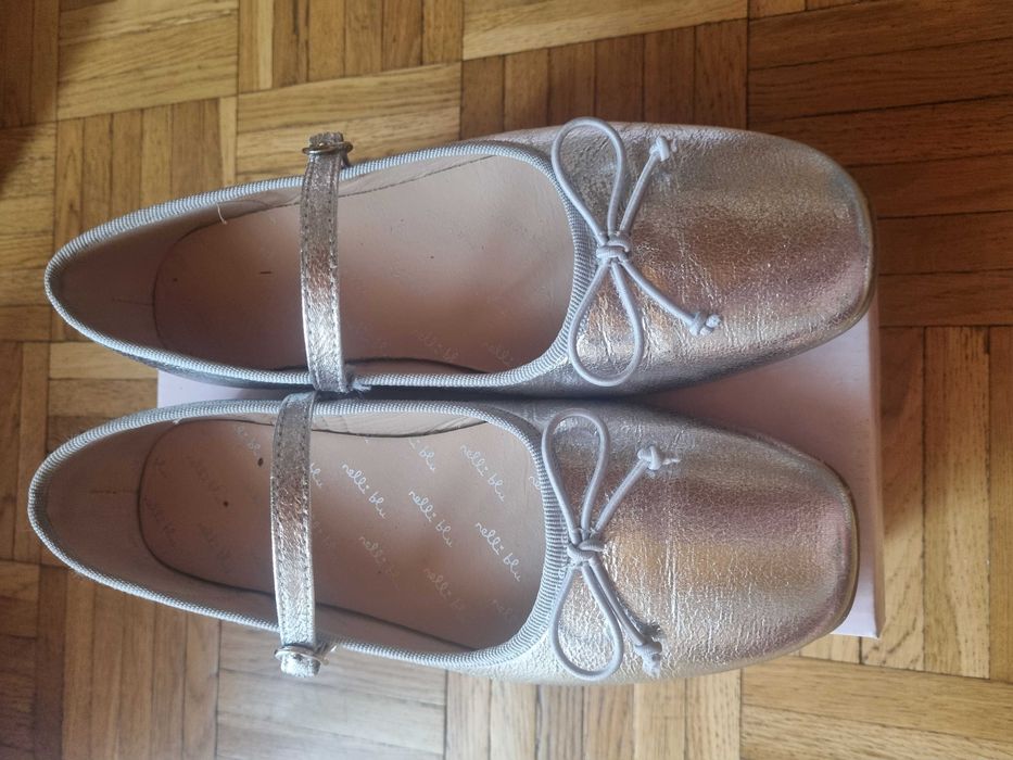 Baleriny srebrne Nelli Blu 36
