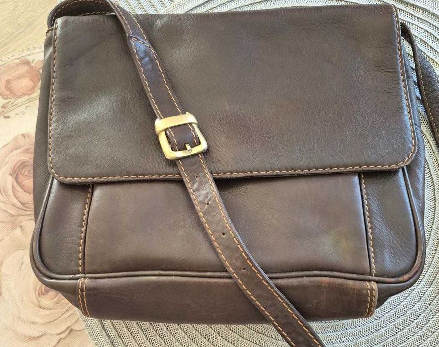 Torebka listonoszka w stylu vintage skóra
