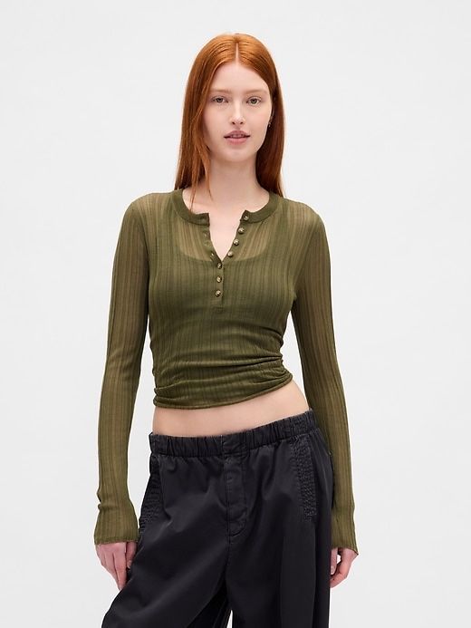 Напівпрозорий лонгслів від Gap