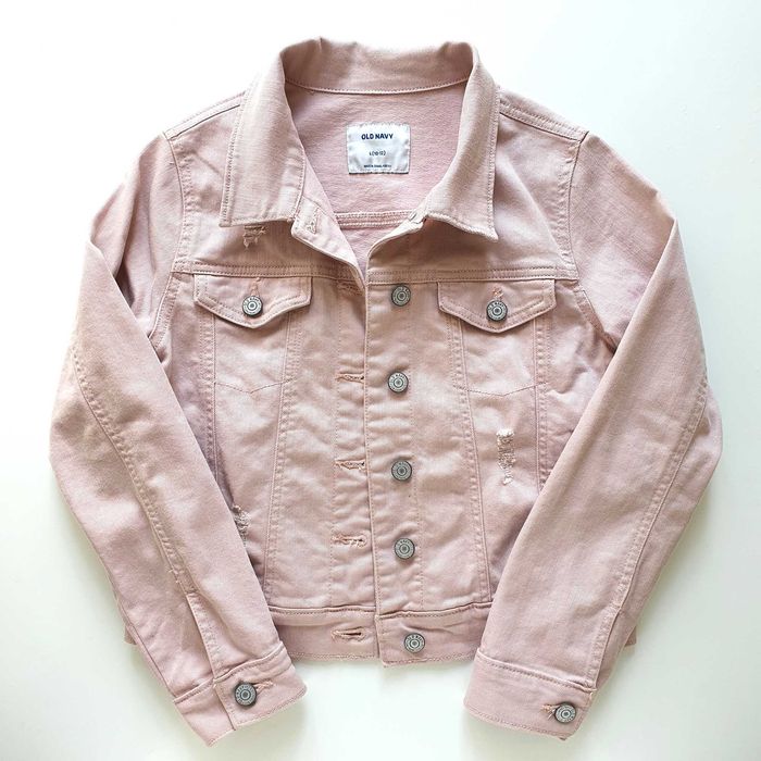 Джинсовая куртка пиджак джинсовка Old Navy 10-11 140 146 пудра