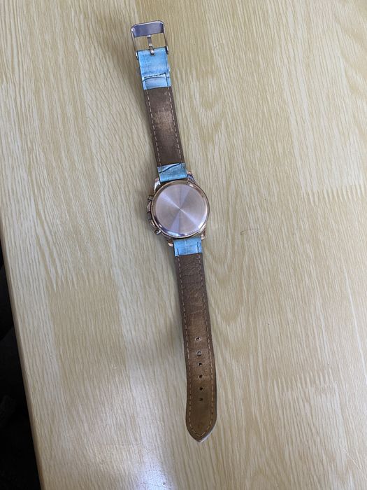 Zegarek na rękę damski IK okrągła tarcza zielony niebieski