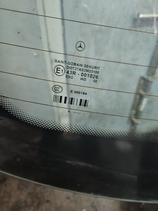 Szyba tyl Mercedes CLS W19