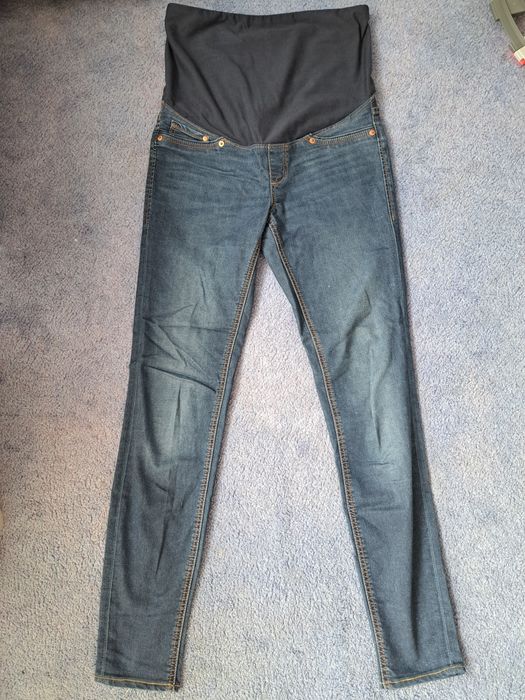 Spodnie ciążowe H&M 34 mama super skinny high rib