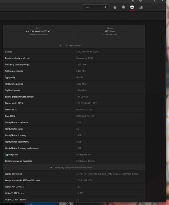 Karta graficzna XFX SWFT RX 6700XT 12GB