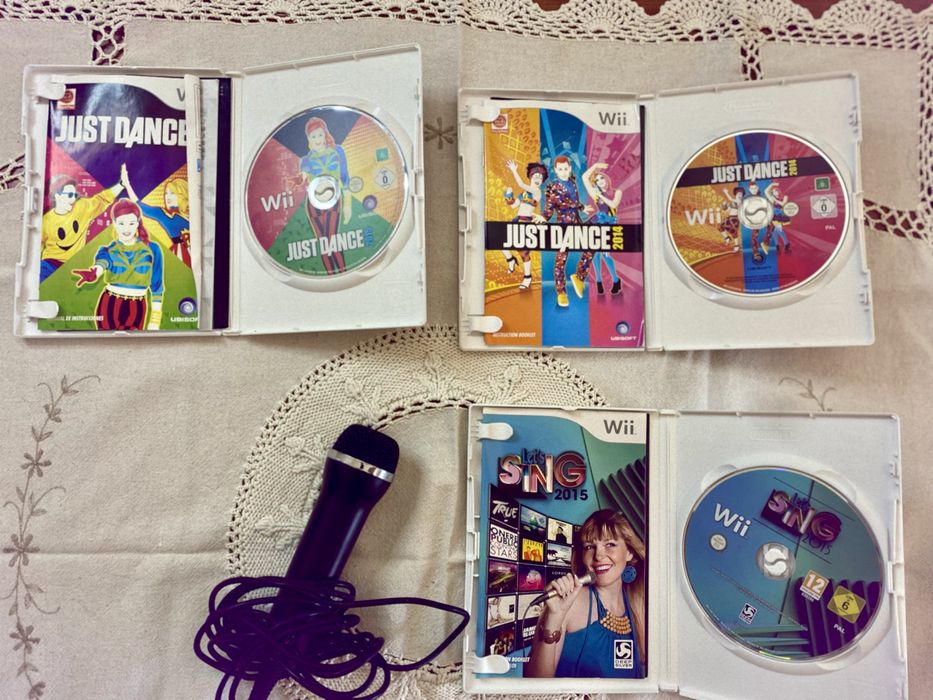 Jogos wii just dance 2014 e 2015 + sing com microfone 2015