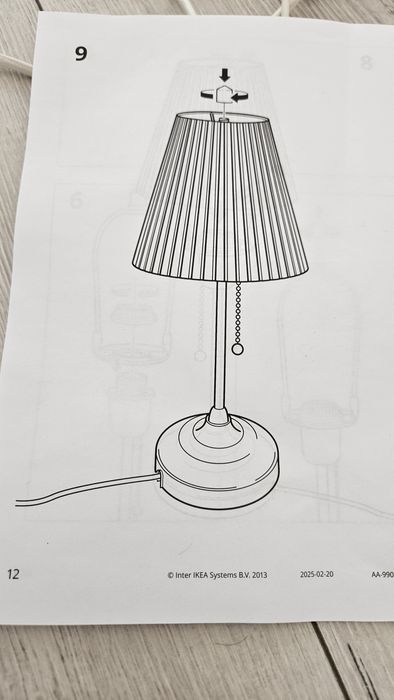 Dwie lampy Arstid Ikea srebrne