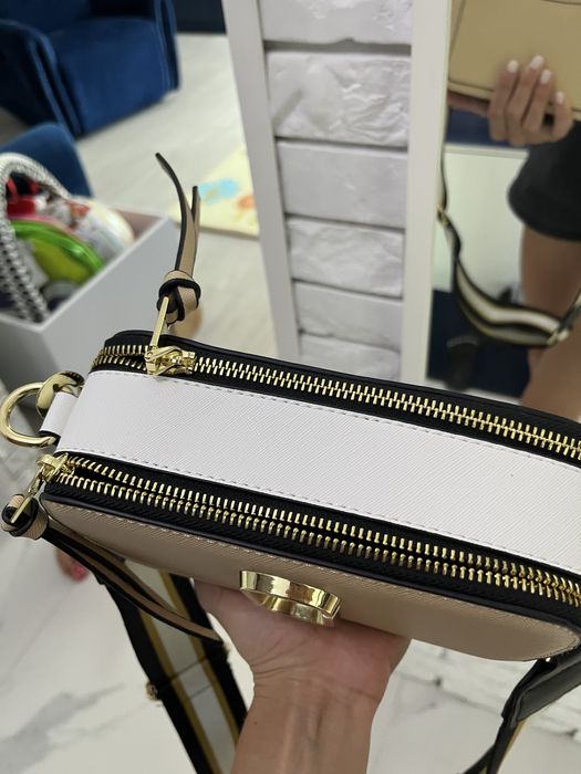 Nowa torebka beżowo-zielona