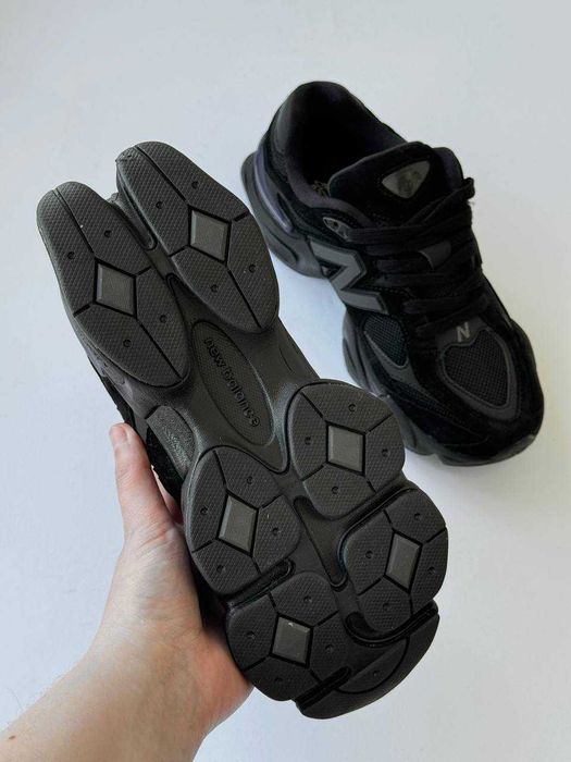 Кросівки New Balance 9060 Black жіночі чоловічі чорні замша сітка демісезон | Нью Беланс замшеві весна осінь унісекс 36 37 38 39 40 41 42 43 44 45
