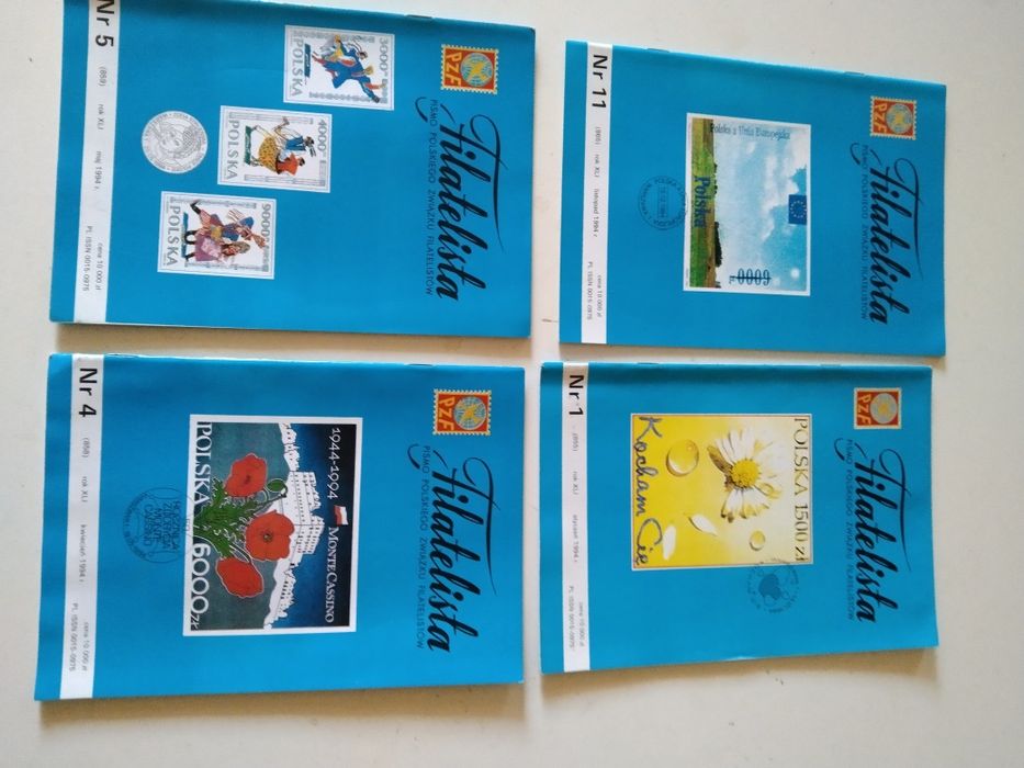 Czasopismo Filatelistyka rok 1994 kpl 11 numerów