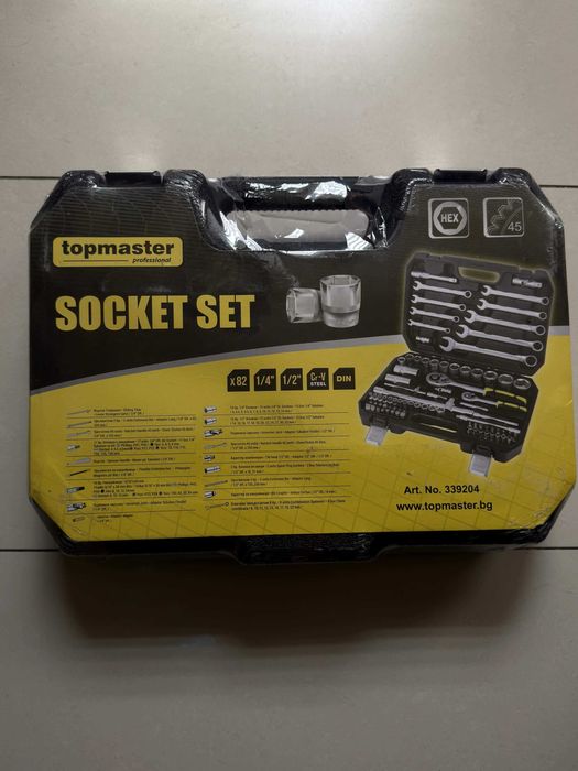 Topmaster Professional 82 el. – Zestaw Kluczy 1/4" i 1/2" Cr-V | Nowy