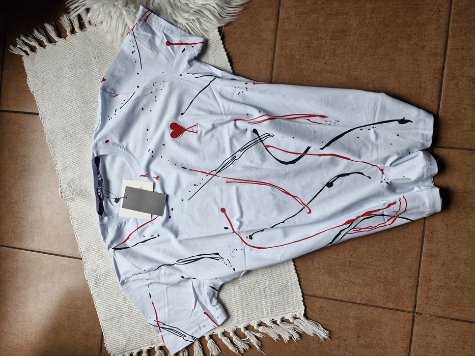 Nowa koszulka męska dsmska bawełna ami M L  tshirt bawełniany metki pr