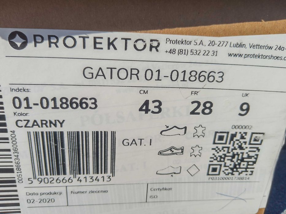 Buty protektor skurzane