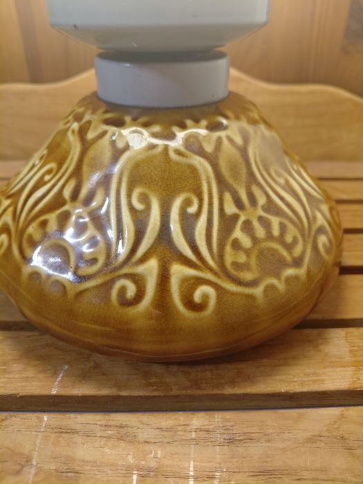 Lampka lampa nocna stołowa oprawa Mirostowice PRL retro vintage+Gratis