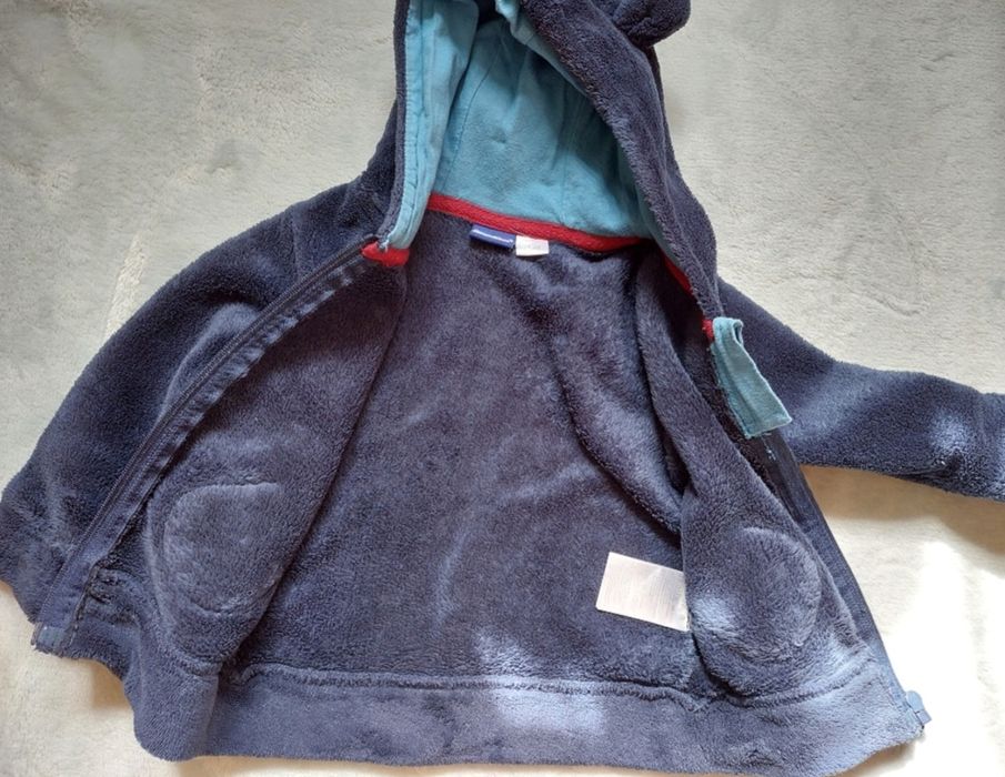 Ciepła bluza chłopięca r.74/80 z uszkami