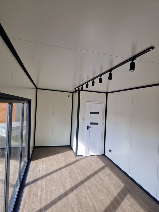 Pawilon kontener 7x3 z WC. Wykonany z płyty PIR gotowy do odbioru