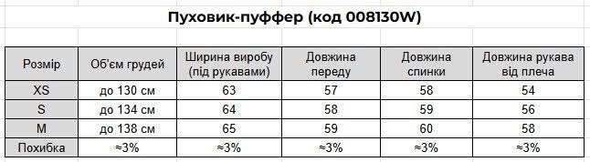 зимовий пуховик-пуффер
