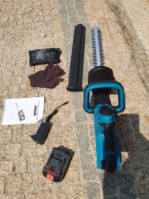 Corta-Sebes e Arbustos a Bateria 21V + 2 Baterias de Lítio (NOVO)