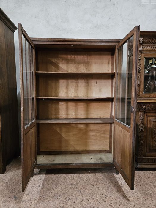 Biblioteczka secesyjna witryna z Francji /