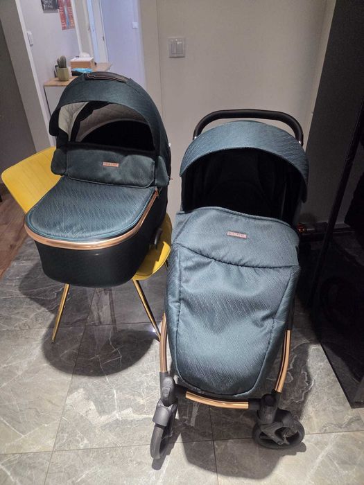 Wózek Bebetto Loren Premmium Class 2w1 Zielono / Złoty