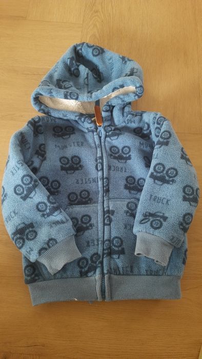 Ciepła pluszowa kurteczka/ kurtka chlopiec 92
