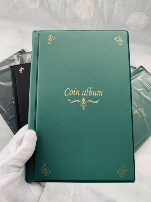 Альбом для монет з великими комірками 150шт 10листів Капсули для монет