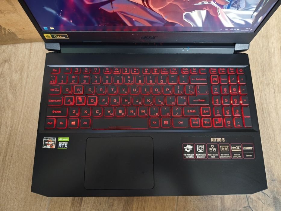 Acer Nitro 5 RTX3050 144Hz Ryzen 5 5600H 16/512gb ігровий ноутбук повний комплект