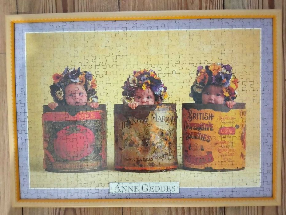 Quadro de Anne Geddes de 500 peças emoldurado e novo