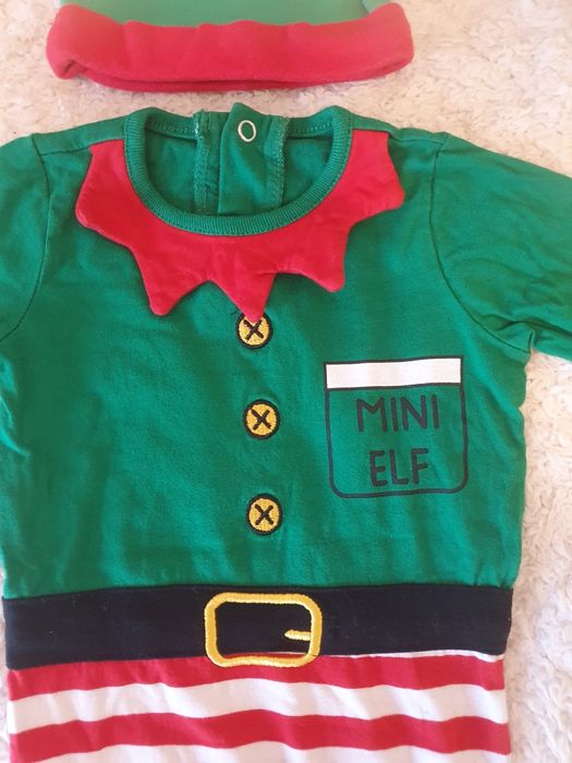 Strój świąteczny elf pomocnik Mikołaja 62 cm