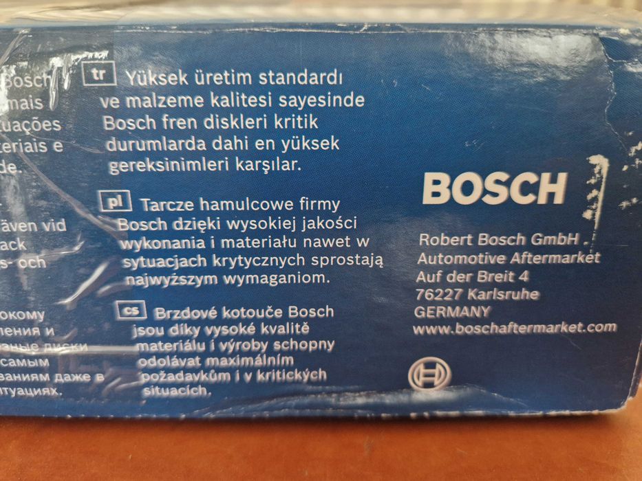 Tarcze hamulcowe Bosch