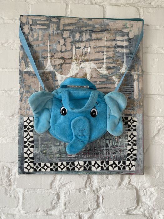 Zabawna pluszowa torebka słoń