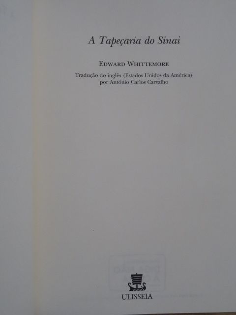 A Tapeçaria do Sinai de Edward Whittemore