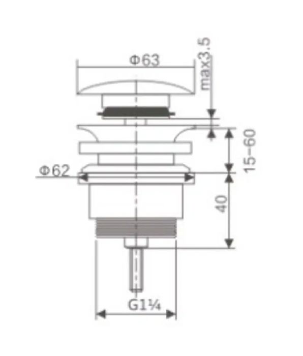 Válvula lavatórios e bidés Seta - IMEX

Válvula lavatório e bidés Seta