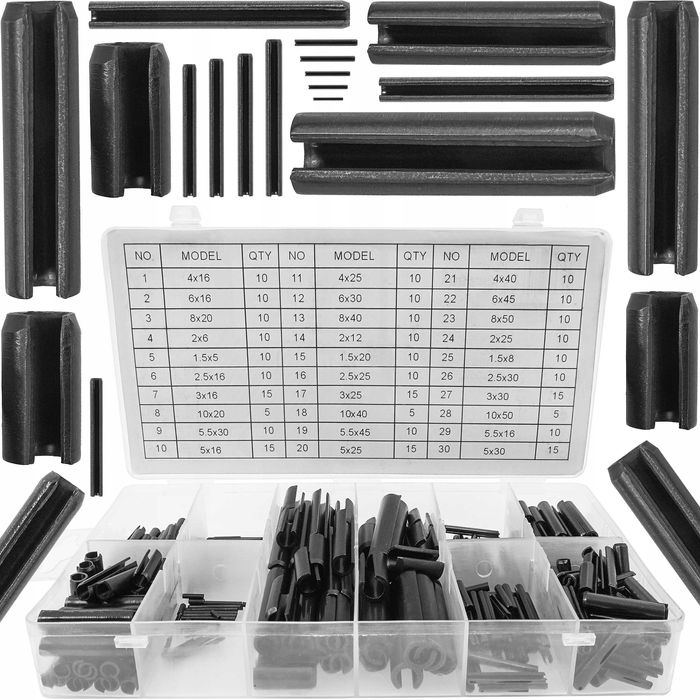 KOŁKI WAŁKI SPRĘŻYNOWE Sprężyste Tulejki Zawleczki Rozprężne 315el