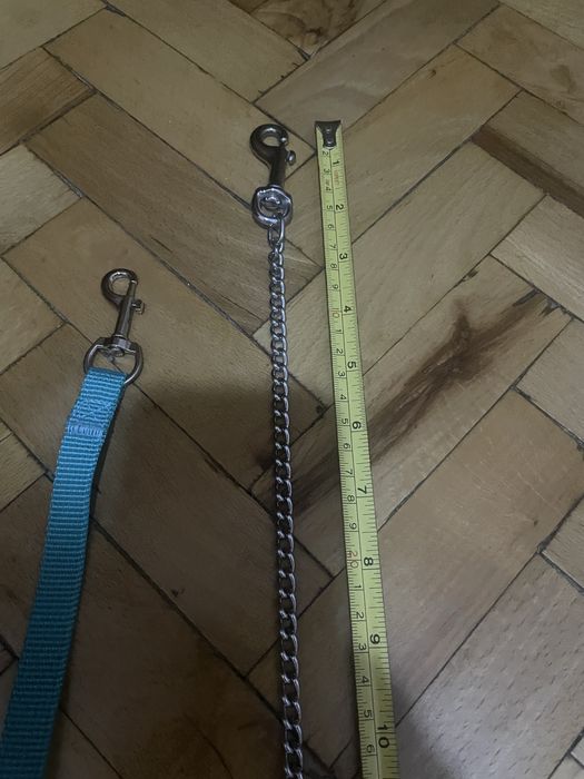 Проводок цепочка для собак якісний натуральна шкіра