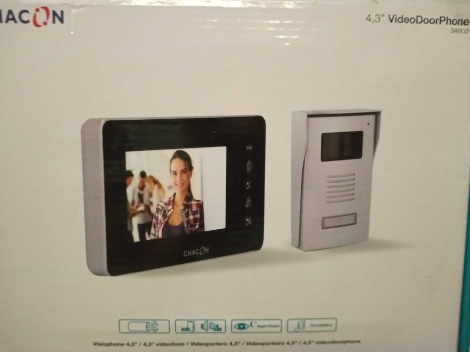 Videoporteiro 4,3" preto - OPORTUNIDADE!