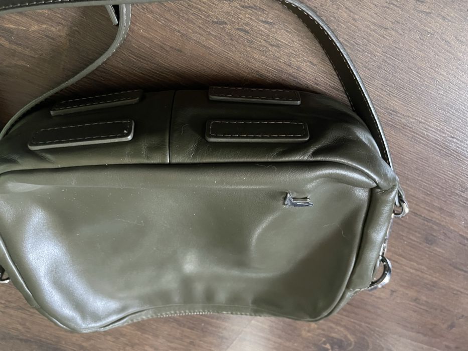 сумка кожаная хаки