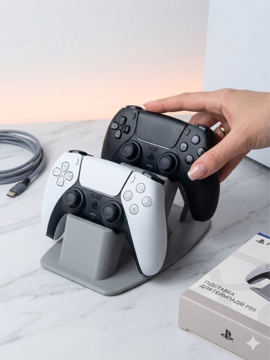 Підставка для двох геймпадів PS5 DualSense (3D друк)