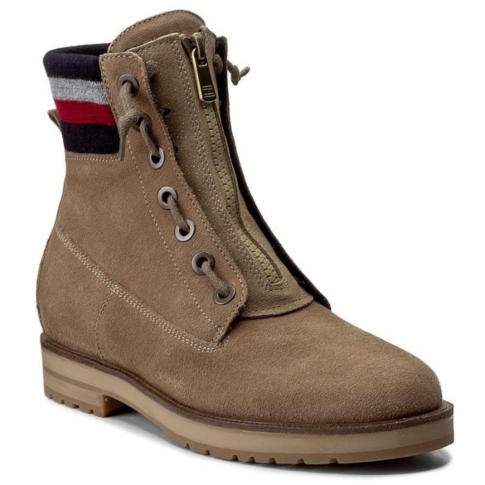 Tommy Hilfiger botki sztyblety Beżowe 40