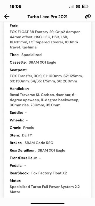 Specialized Turbo Levo Pro