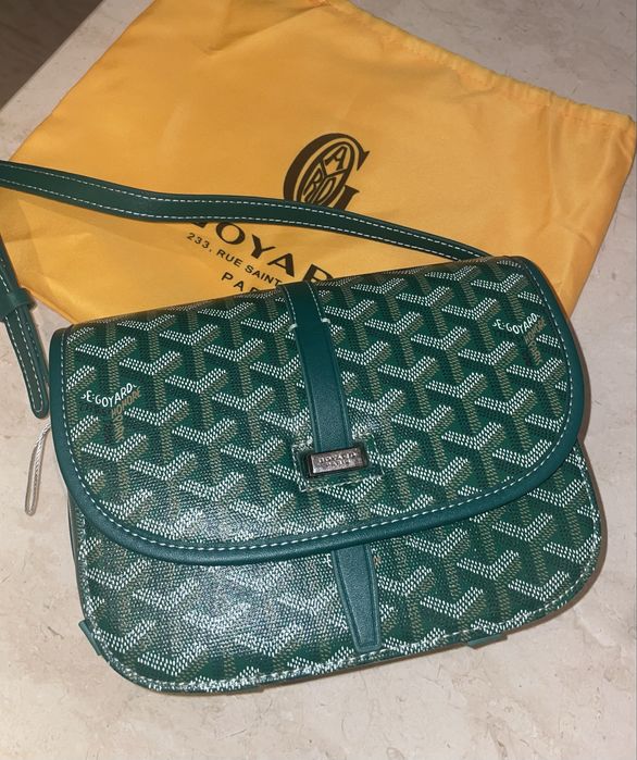 Bolsa verde de tiracolo