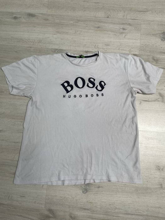 Biała koszulka t-shirt męski hugo boss