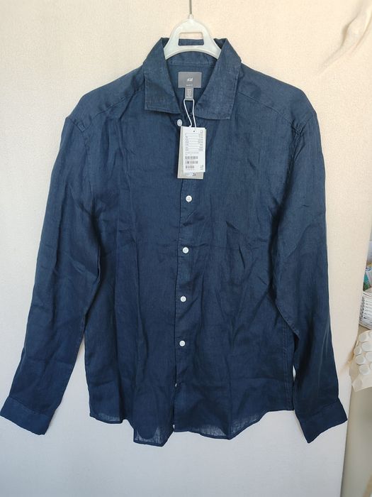 Lniana (100%) koszula H&M slim fit. Nowa, a TANIEJ niż w sklepie!