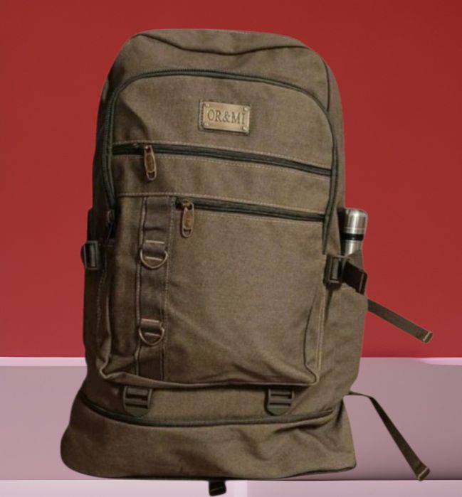 Pojemny plecak turystyczny khaki 30-33L – Or&Mi-na wyjazdy, do szkoły, pracy