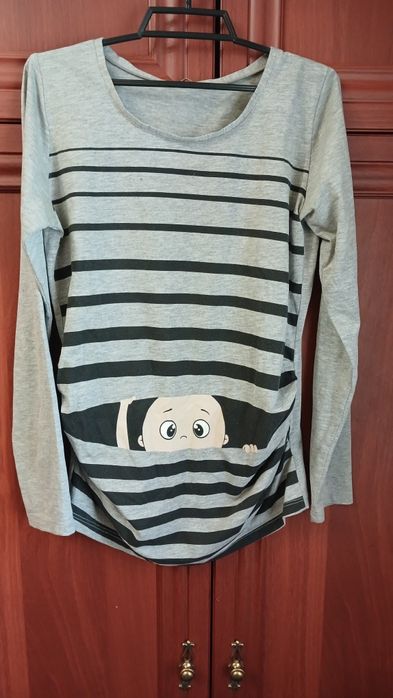 Футболка з принтом для вагітних