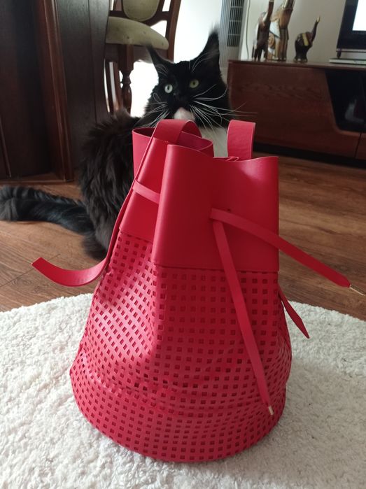 Torba worek, czerwona