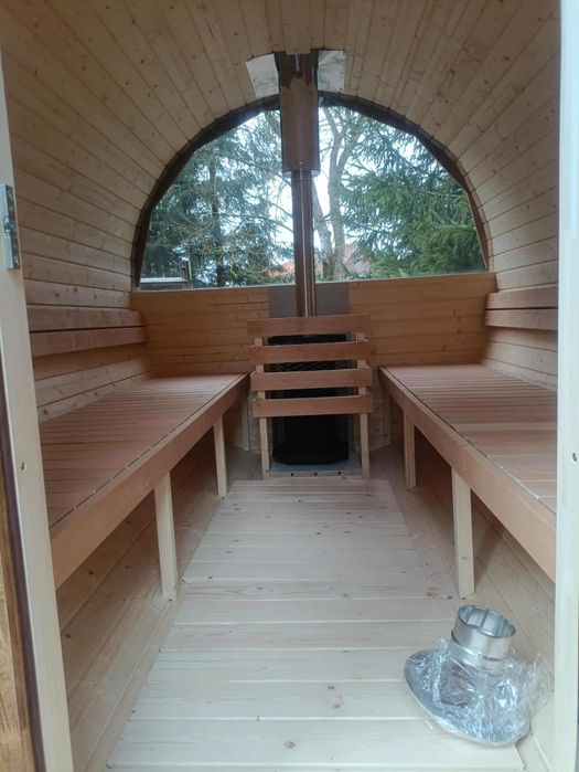 Sauna Ogrodowa piec opalany drewnem